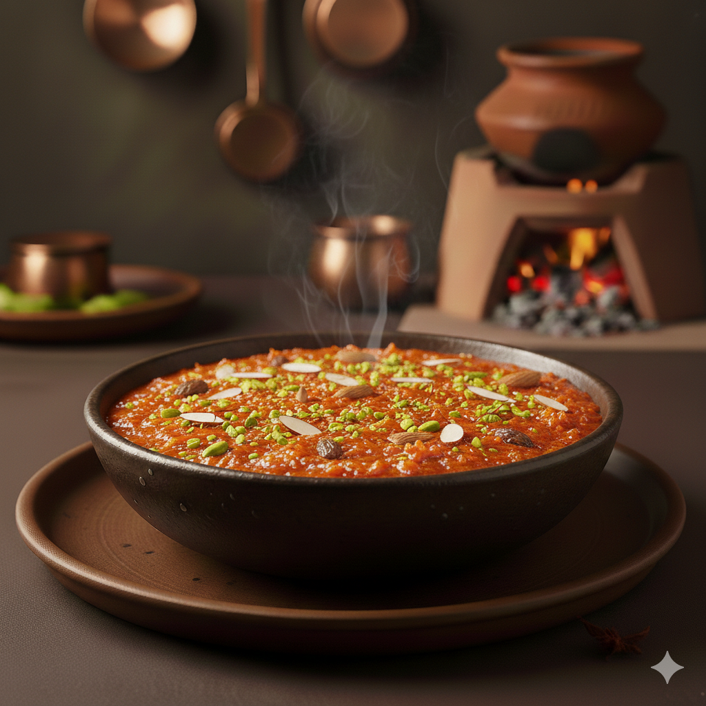 Classic Gajrela carrot pudding sweet dessert